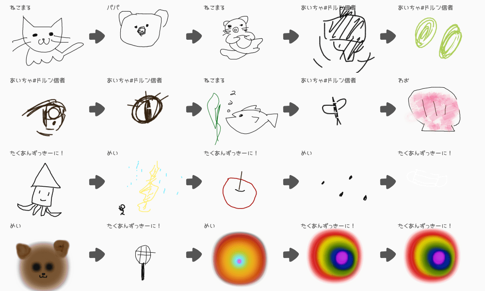 ブラウザ上で遊べる オンライン 絵しりとり