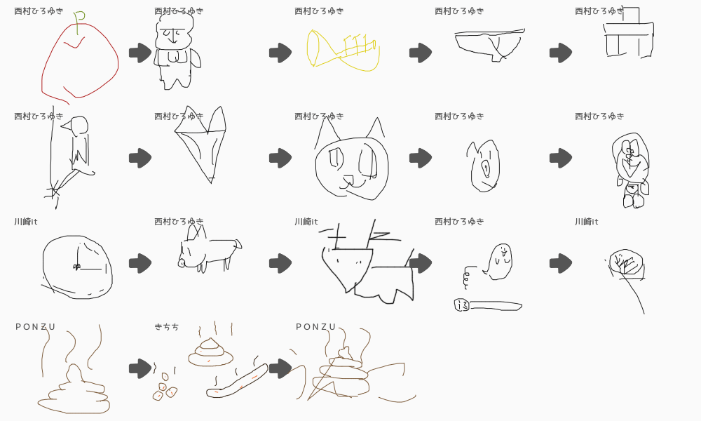 ブラウザ上で遊べる オンライン 絵しりとり