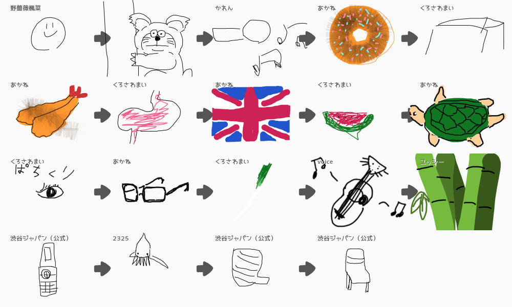 ブラウザ上で遊べる オンライン 絵しりとり