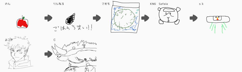 ブラウザ上で遊べる オンライン 絵しりとり