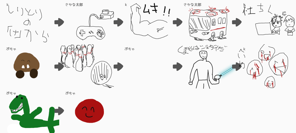 ブラウザ上で遊べる オンライン 絵しりとり