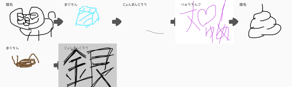 過去ログ ブラウザ上で遊べる オンライン 絵しりとり